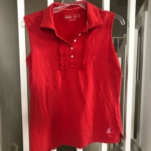 Red polo tank